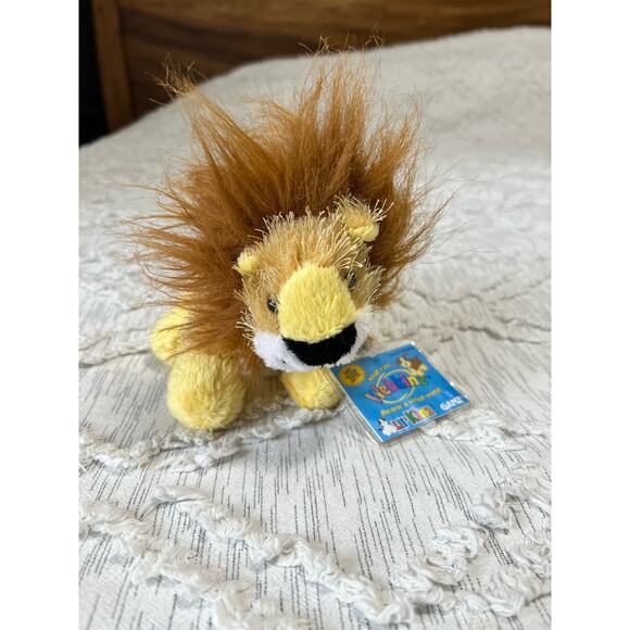 Ganz Webkinz Lion Plush Toy Yellow Brown Hairy Stuffed Animal Small - Picture 1 of 7